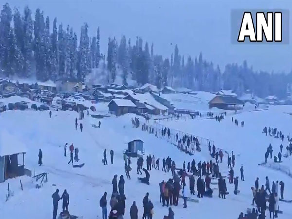 Visuals from Gulmarg. (Photo/ANI)
