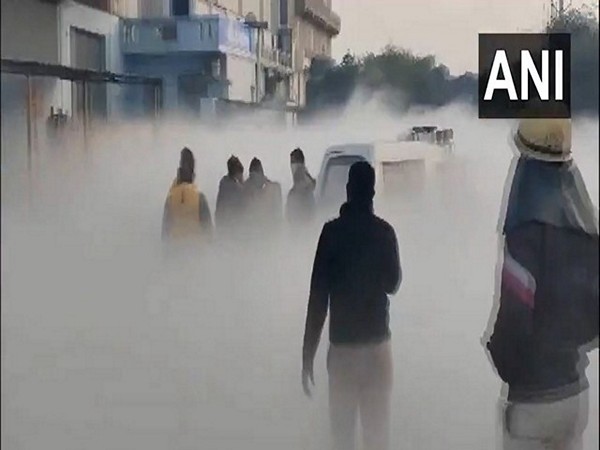 Carbon Dioxide leaks due to broken valve in storage tank (Photo/SDRF)