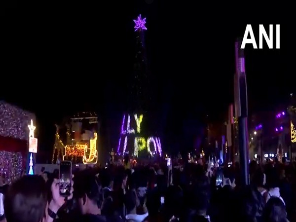 People gather at the Bandra Carter Road in Mumbai to welcome New Year (Photo/ANI)