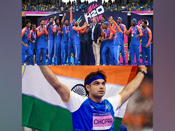 India with ICC T20 WC and Neeraj Chopra. (Photo- ICC and Neeraj Chopra X/@ICC and @@Neeraj_chopra1)