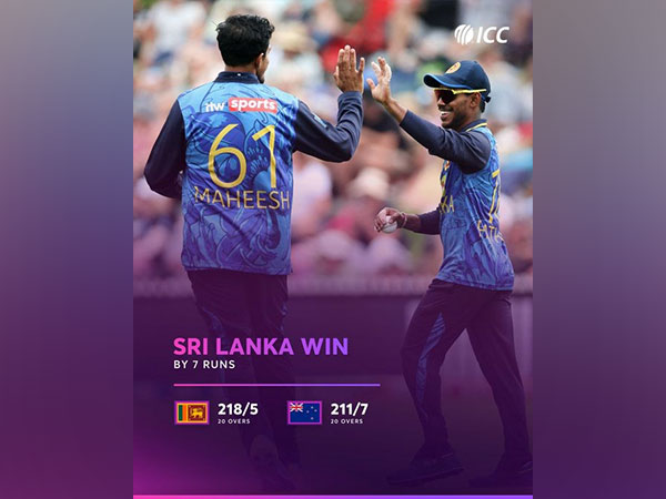 New Zealand vs Sri Lanka. (Picture: X/@ICC)