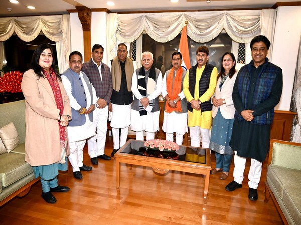 Delhi BJP MPs meet Union Minister Manohar Lal Khattar (Photo/X: @ManojTiwariMP)