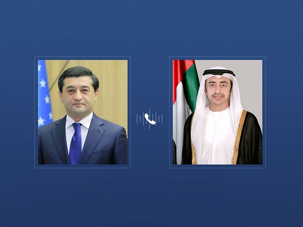 Sheikh Abdullah bin Zayed Al Nahyan and  Bakhtiyor Saidov (Photo/WAM)