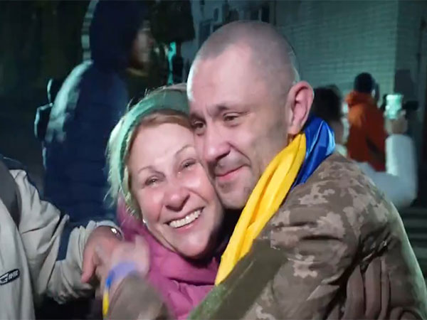Still from the video shared by Zelenskyy of Ukrainian soldier returning home (Photo/X@ZelenskyyUa)