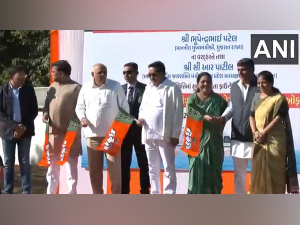 Gujarat Chief Minister Bhupendra Patel  flagged off water ambulance from Gandhinagar (Photo/ANI)