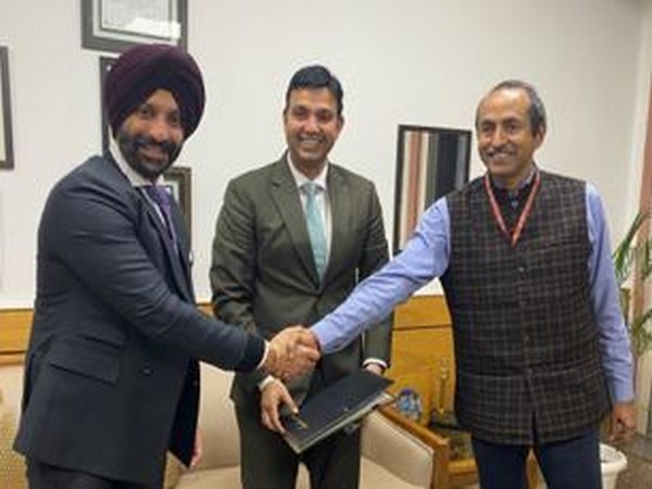  Joint Secretary Startup India Sanjiv with firm's officials (Photo/ANI)