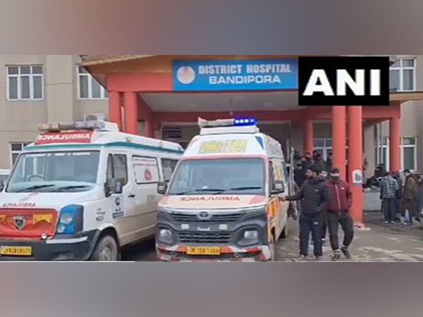 Visuals outside the Bandipora District Hospital (Photo/ANI) 