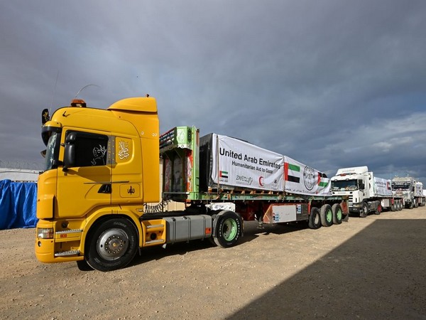 Three UAE aid convoys arrive in Gaza Strip (Photo/WAM)
