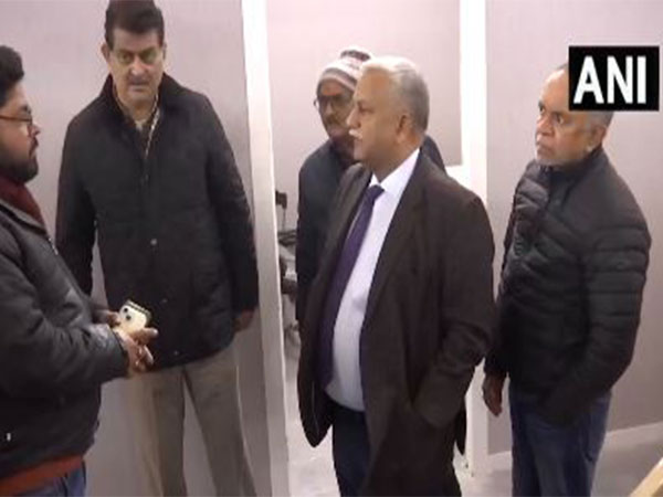 UP CM Advisor Awanish Kumar Awasthi inspects information complex (Photo/ANI)  