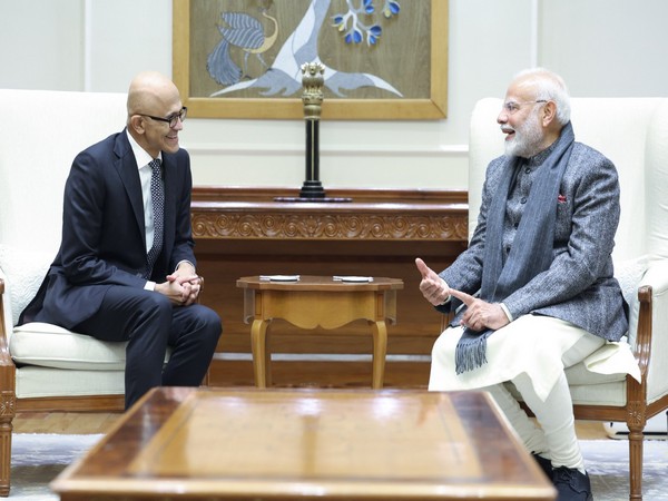 PM Modi meets Microsoft  Chairman and CEO Satya Nadella(Photo/ X@satyanadella)