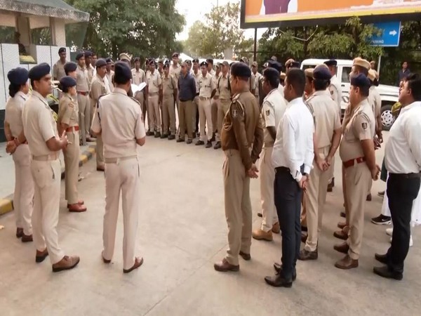 A visual of the security protocols at the Biju Patnaik International Airport (Photo/ANI) 