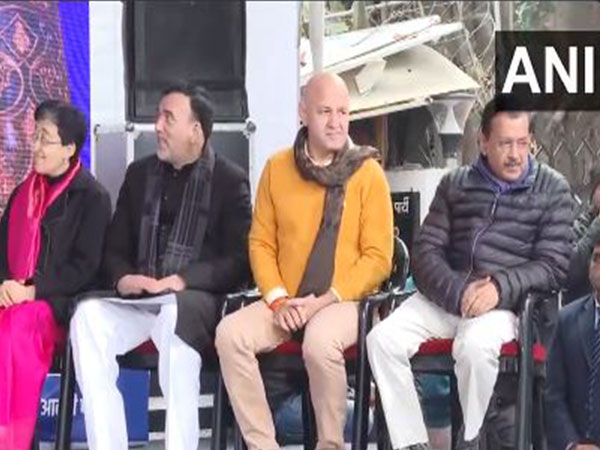 AAP leaders at an event as Election Commission is set to announce dates for 2025  Delhi assembly elections (Photo/ANI)