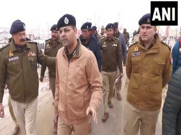 Top officials inspect Mahakumbh Mela area (Photo/ANI)