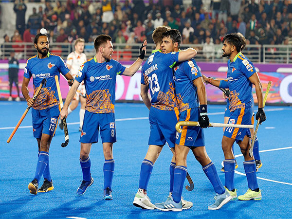 Vedanta Kalinga Lancers team celebrating after scoring a goal  (Photo: HIL)