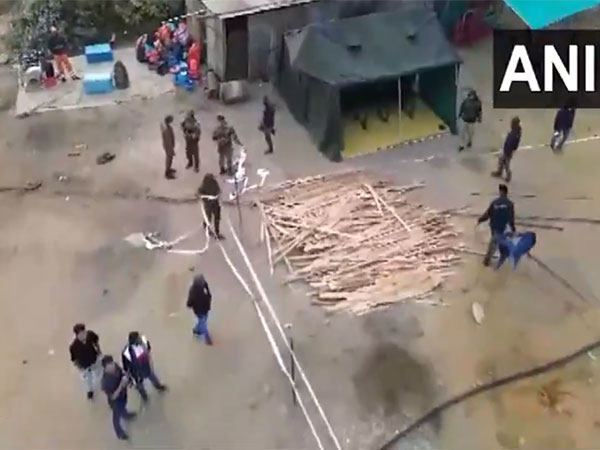 Aerial view of the ongoing rescue operation (Photo/ANI)