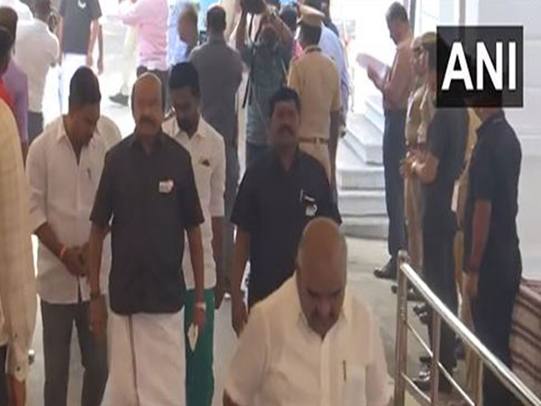 AIADMK MLA's wearing black shirts ahead of the session on the third day of the Tamil Nadu assembly (Photo/ANI)