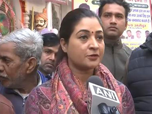 Congress candidate from the Kalkaji Assembly constituency Alka Lamba (Photo/ANI)