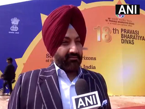 US Delegate, Sarabjit Singh Dhillon attending the 18th Pravasi Bharatiya Divas (Photo/ANI)