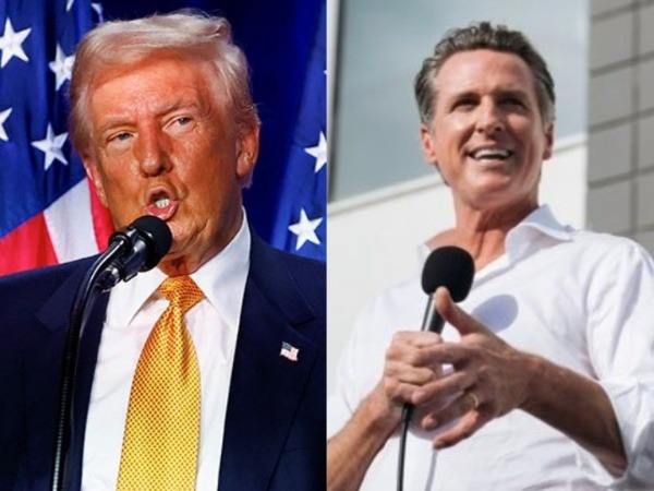 US President-elect Donald Trump, California Governor Gavin Newsom (Image Credit: Reuters, X/@GavinNewsom)