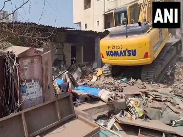 Anti-encroachment drive in Wakad, Dange Chowk areas, Maharashtra (Photo/ANI)