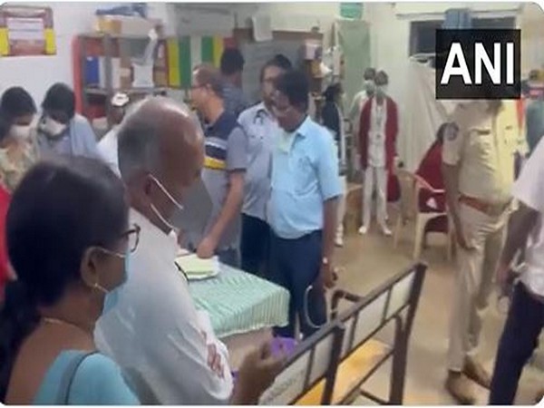 Tirumala Tirupati Devasthanams (TTD) Additional Executive Officer Venkayya Chowdary visits hospita on early Thursday morning to meet people injured in the Tirupati stampede incident (Photo/ANI)
