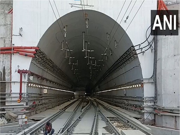 Visuals from a tunnel on Katra-Banihal railway section (Photo/ANI)