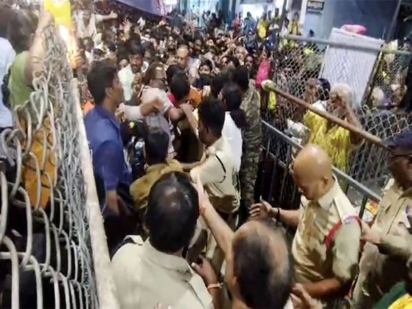 Stampede like situation at Tirupati Temple on Wednesday (Photo/ANI)