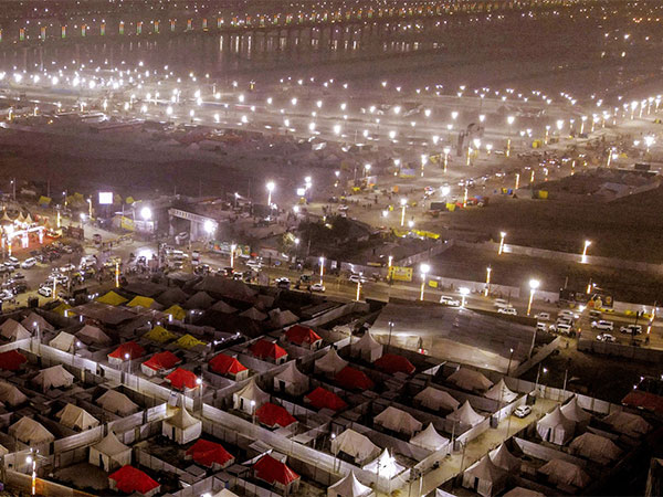 Tents being erected ahead of the Mahakumbh Mela 2025 (Photo/ANI)