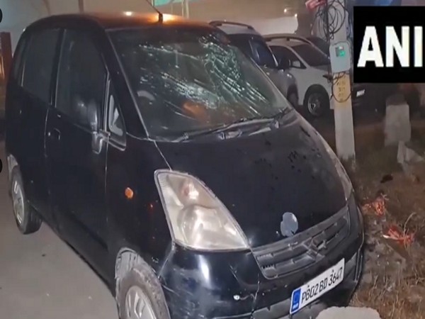 Car involved in the radiator blast (Photo/ANI)