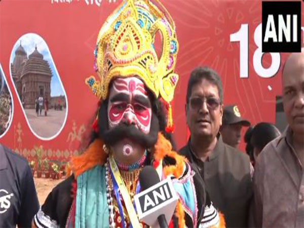  Jagananda Mishra, playing Kans in Bargarh Dhanu Yatra, arrives at the event.(Photo/ANI)