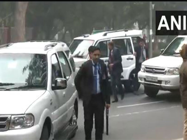  Union Home Minister Amit Shah arrives at the residence of BJP National President JP Nadda.(Photo/ANI)
