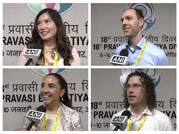 International students attending the 18th Pravasi Bharatiya Divas (Photo/ANI)