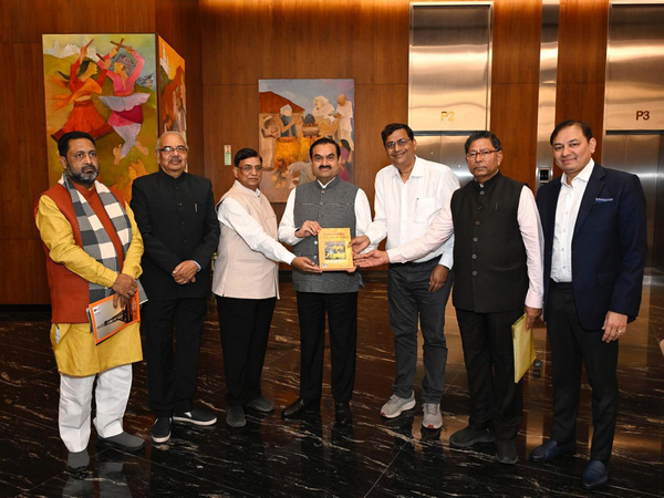 Adani Group Chairman Gautam Adani with Gita Press officials (Image: X/@gautam_adani)