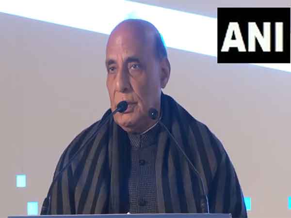 Defence Minister Rajnath Singh speaks at the Ambassadors Round-Table ahead of Aero India 2025. (Photo: ANI)