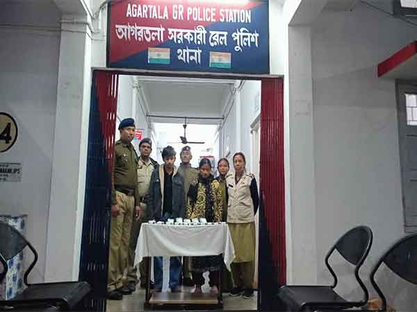 Two arrested by Agartala GR Police station in connection with NDPS case (Photo/ANI) 