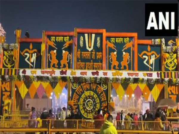 The decoration at the Ram Janmabhoomi Temple in Ayodhya (Photo/ANI)