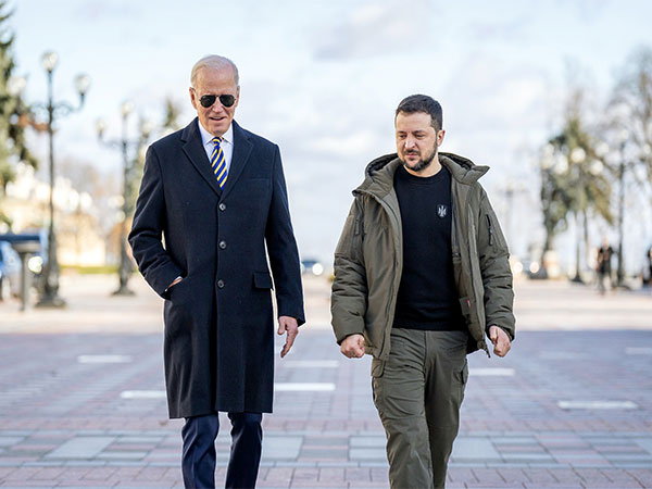 US President Joe Biden and Ukraine President Volodymyr Zelenskyy (File photo/ANI)
