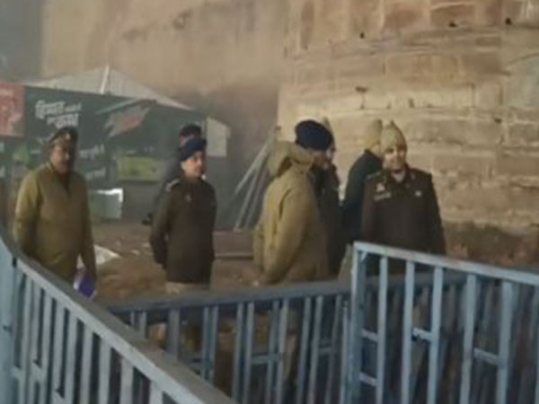 Top police officials take stock of security arrangements in Prayagraj ahead of Mahakumbh (Photo/ANI)