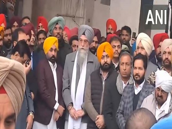 Punjab CM Bhagwant Mann attended Gurpreet Gogi's last rites (Photo/ANI)