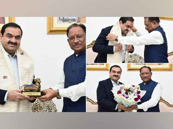 Adani Group Chairman Gautam Adani and Chhattisgarh Chief Minister Vishnu Deo Sai (Image: X/)