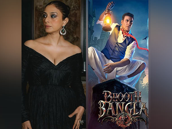 Actress Tabu and Bhooth Bangla poster (Image Source: Instagram/@tabutiful/@akshaykumar)