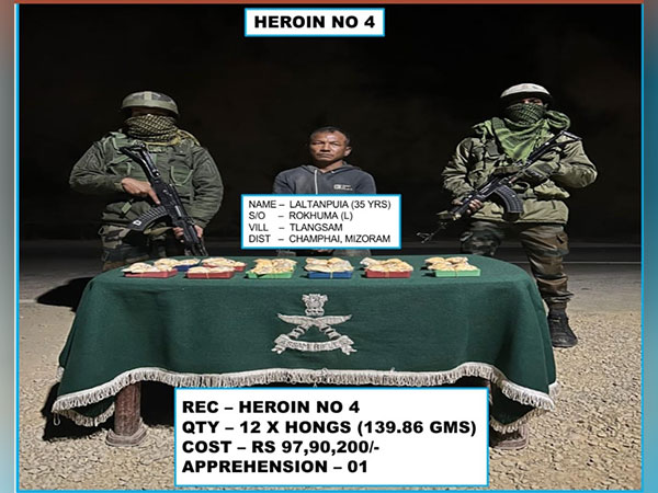 Assam Rifles seizes drugs worth over Rs 97 lakh in Mizoram (Photo/Assam Rifles) 
