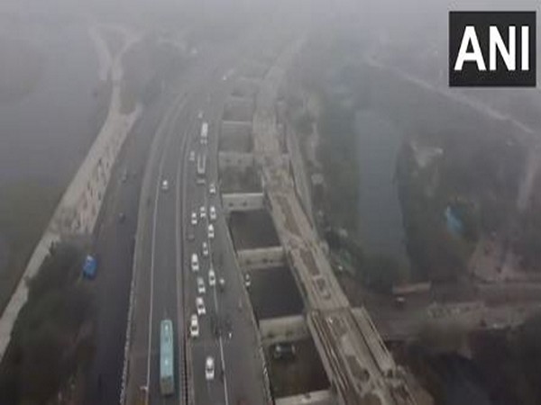 Drone visuals from Signature Bridge at 8:45 am (Photo/ANI)