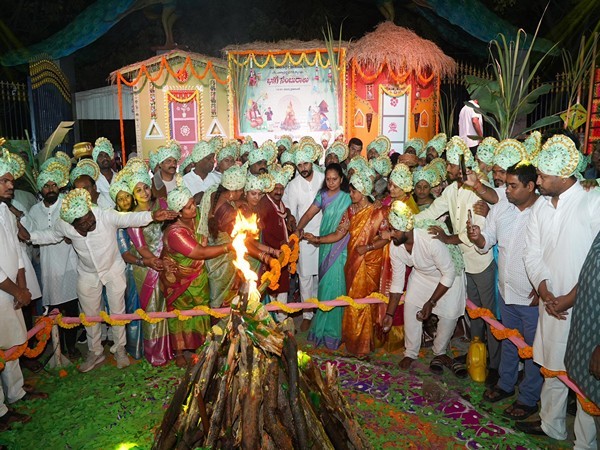 BRS leader K Kavitha celebrates Bhogi (Photo: Kavitha/X)