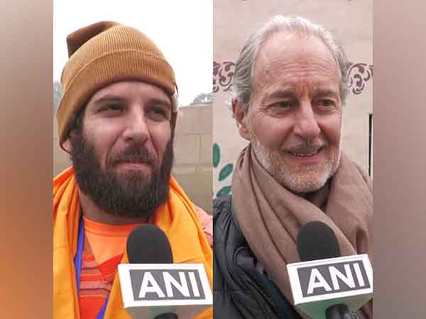 Foreign devotees in Prayagraj to attend Maha Kumbh Mela (Photo/ANI)