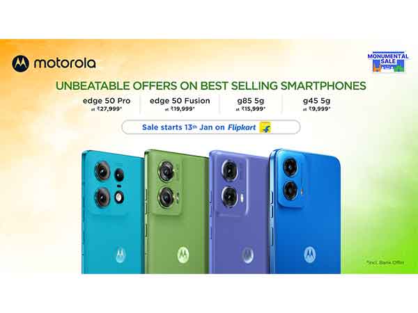 Motorola’s bestselling smartphones go on sale at Flipkart’s Monumental Sale