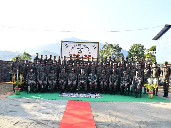 General Officer Commanding (GOC) of Spear Corps visits Red Shield Division in Manipur.(Photo/ANI)