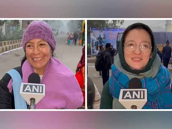 Women devotees from across the world attending Maha Kumbh 2025 (Photo/ANI)