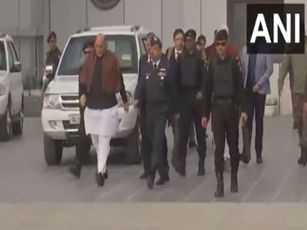 Defence Minister Rajnath Singh leaves for J-K’s Akhnoor to celebrate ‘Veterans Day’ (Photo/ANI)