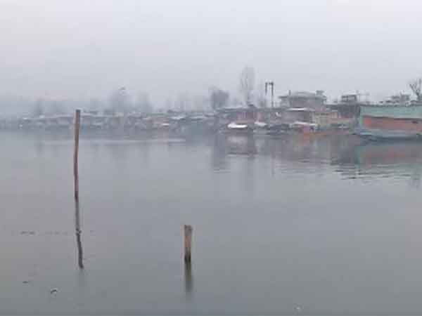 Visual from Srinagar's Dal Lake area on Tuesday. (Image/ANI)